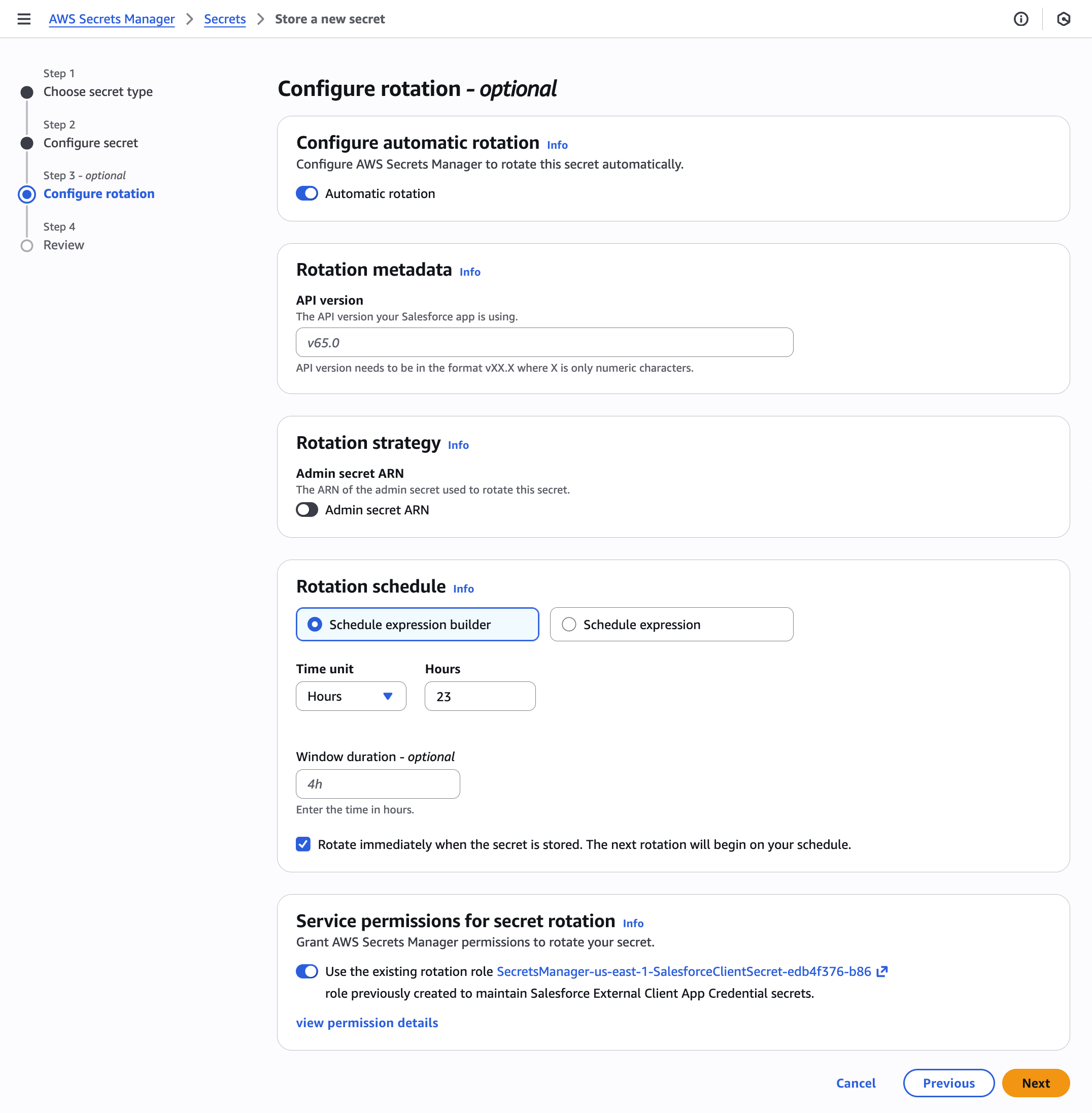Figure 3: Configure rotation