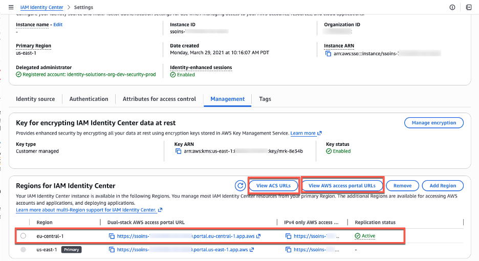 Figure 4: A console view after the initial replication is done
