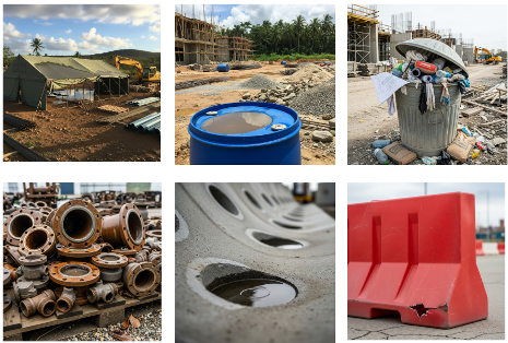 모기 유충이 서식할 수 있는 다양한 환경