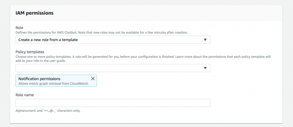 AWS Chatbot IAM Permissions
