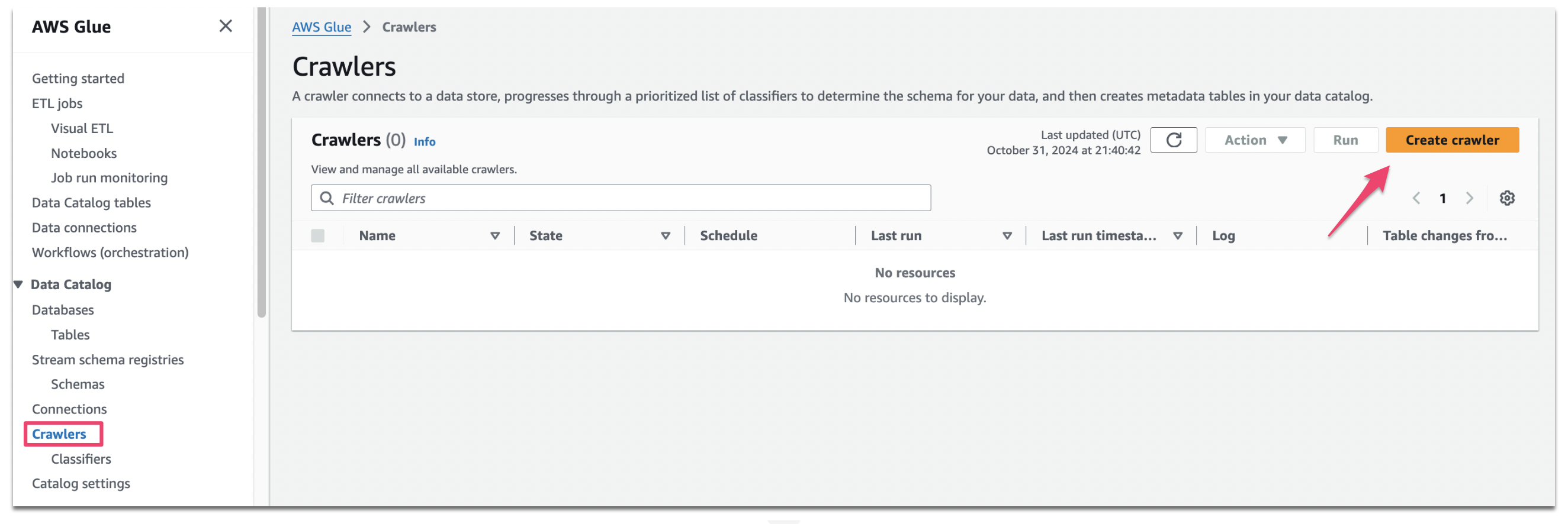 Figure 4. Create AWS Glue Crawler