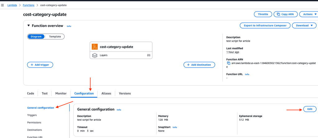 Lambda Configuration