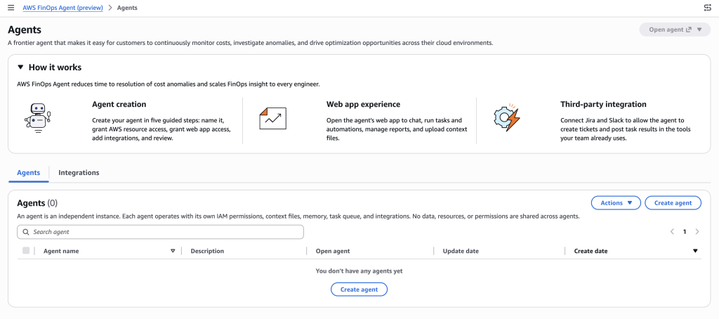 Figure 4 - Create an Agent