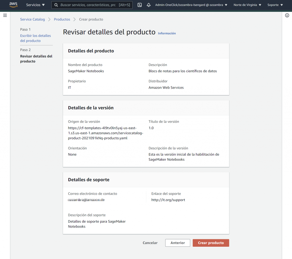 Revisar detalles del producto