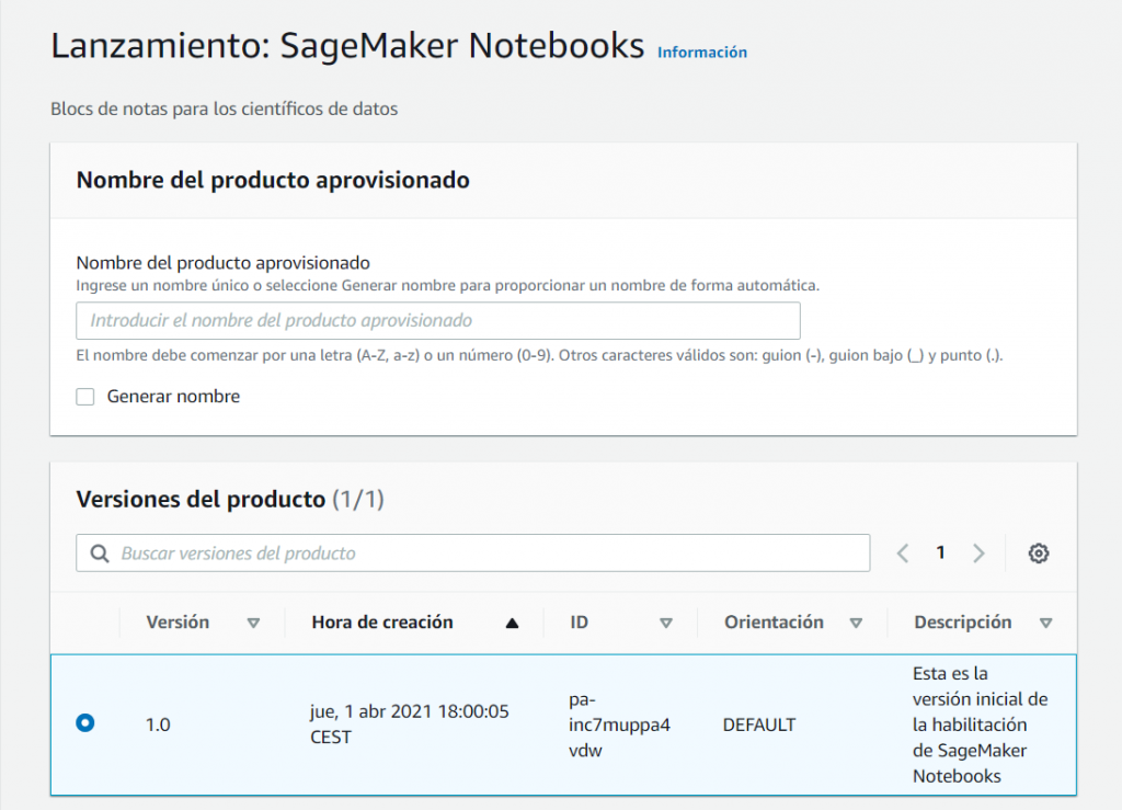 Lanzamiento del producto