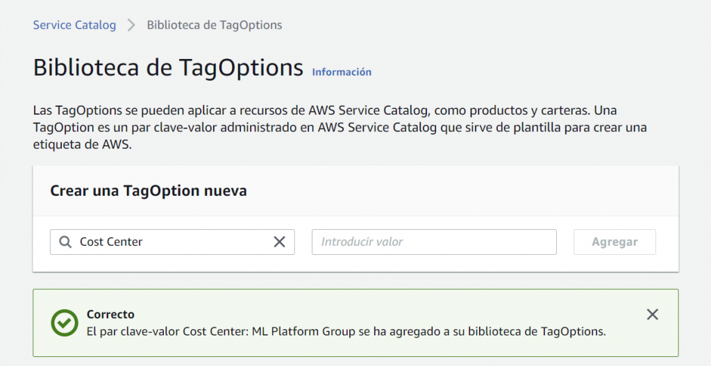 Biblioteca de TagOptions