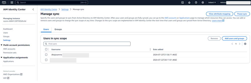 Identity Center Sync