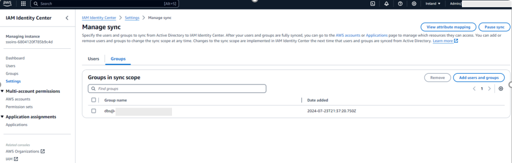Identity Center Sync