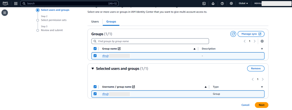 Identity Center assign users