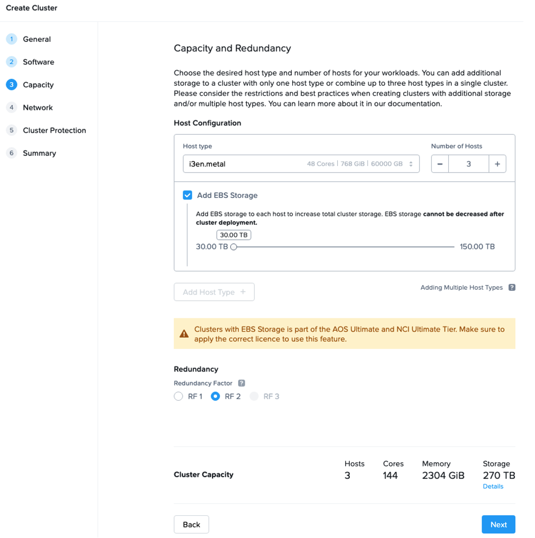 Figure 8 Selección Instancias y capacidad NC2