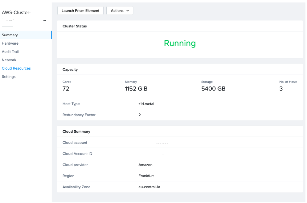 Figure 12 Clúster NC2 en AWS