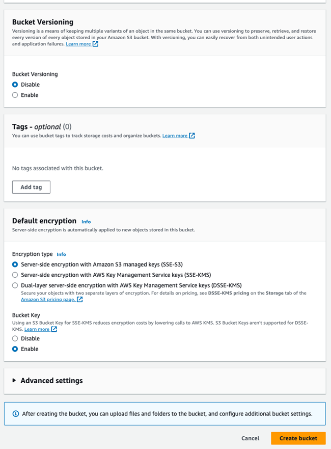 S3 Bucket process continued
