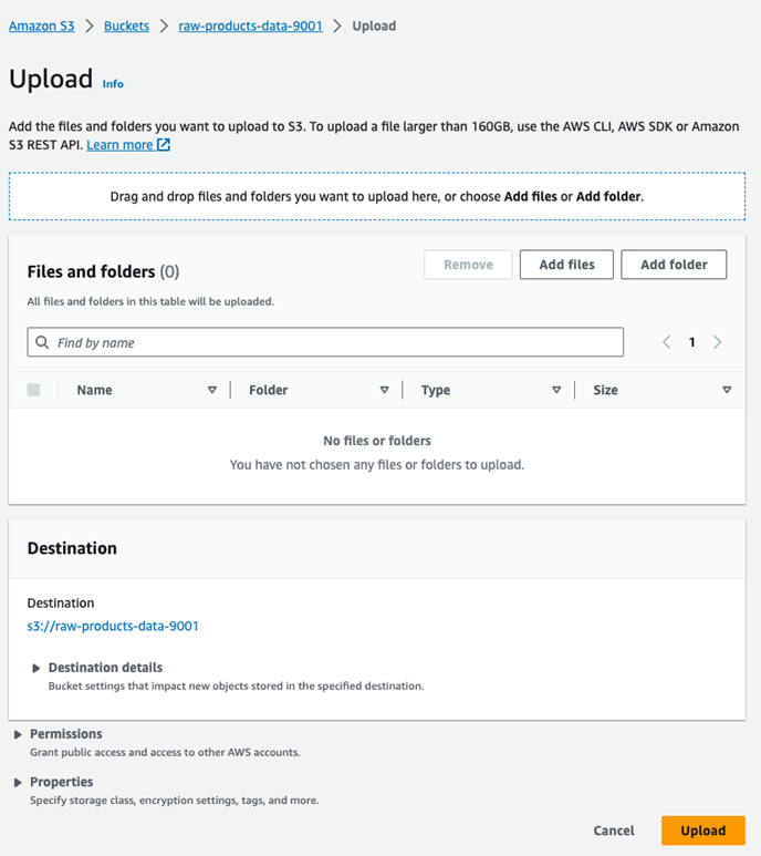 S3 bucket data ingestion