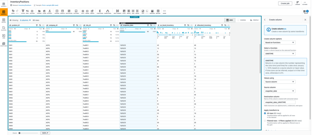 field conversion screen continued