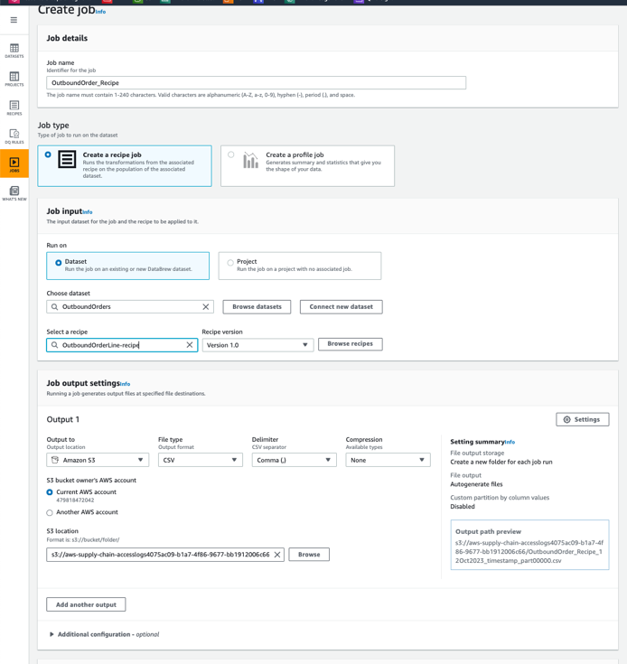 data extraction format