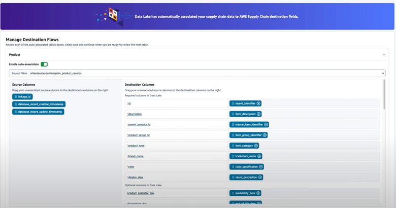 data auto-association-screen