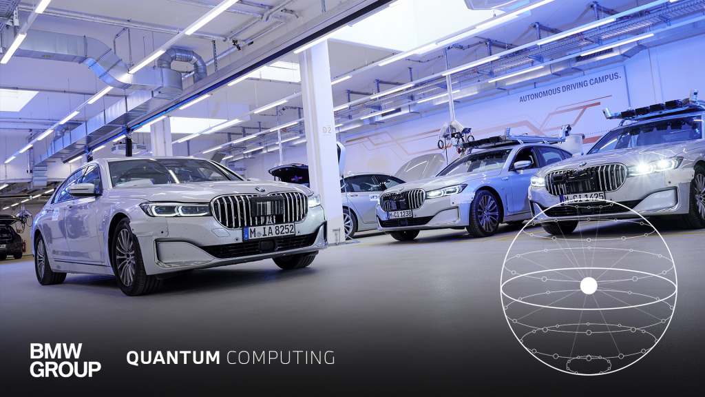 Cars with sensors in BMW's Autonomous Driving Campus
