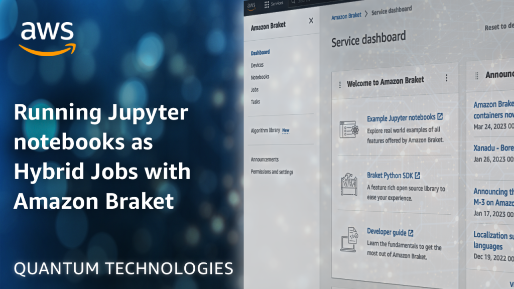 Running Jupyter notebooks as Hybrid Jobs on Amazon Braket