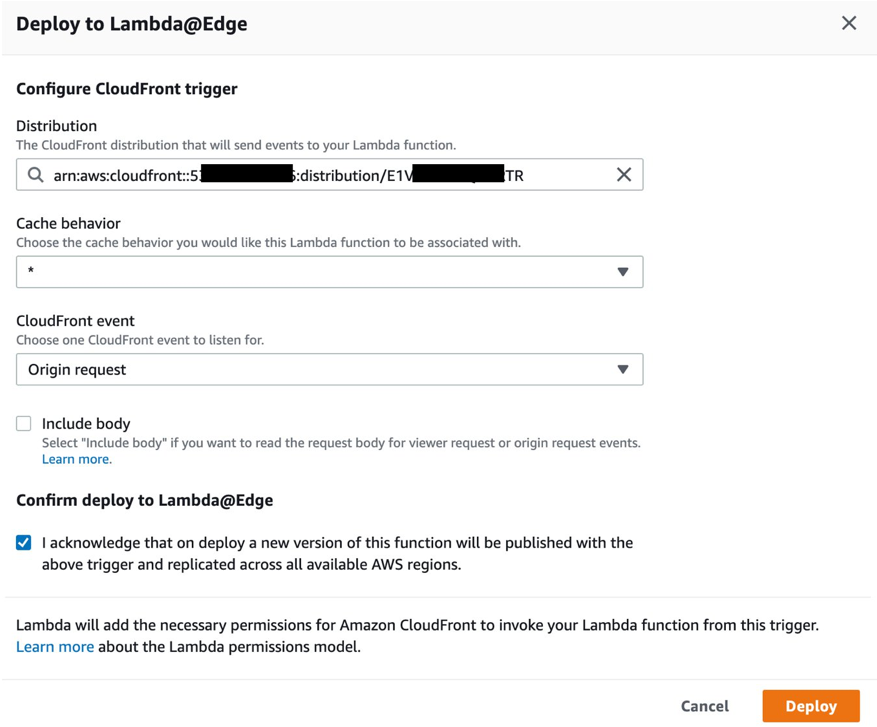 Deploy Lambda@Edge
