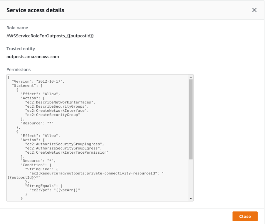 service access details