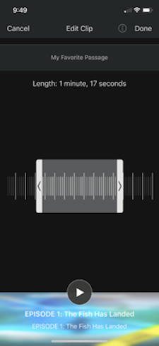 Creating a custom clip from mobile