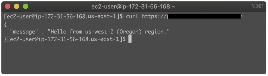 Client request forwarded to next closest Region when the closest Region is unavailable