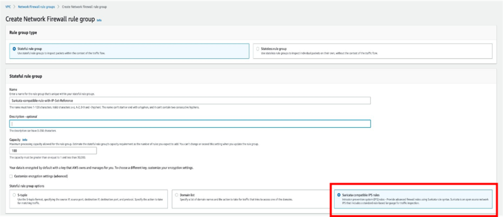 Creating a Suricata-compatible Network Firewall stateful rule