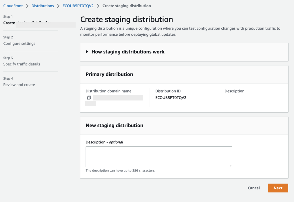 Diagram showing creation of a new staging distribution.