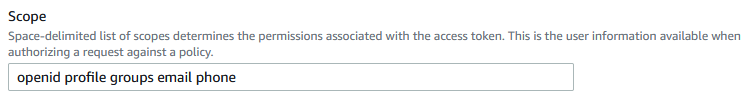 Scopes to your AVA trust provider.
