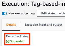 Figure 10: Confirming execution status