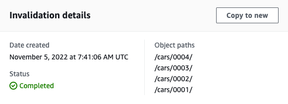 Figure 11: Confirm invalidation of tagged URIs