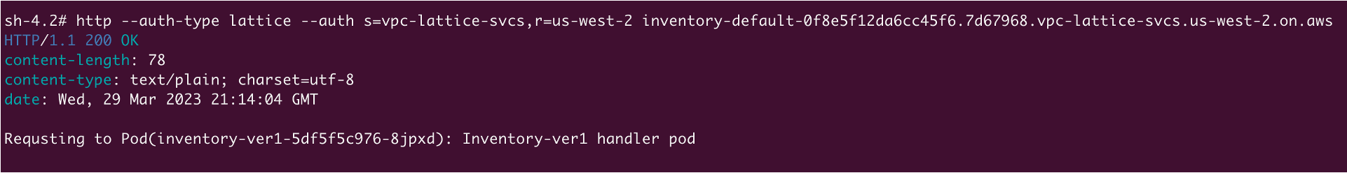 Service1 accessing Service2 call in the CLI