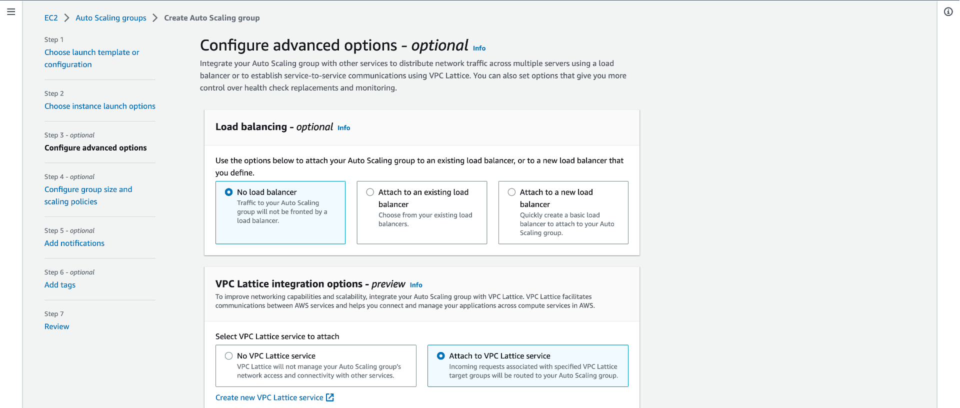 EC2 auto scaling group supports VPC Lattice integration, allowing you to attach the autoscaling group to a VPC Lattice service