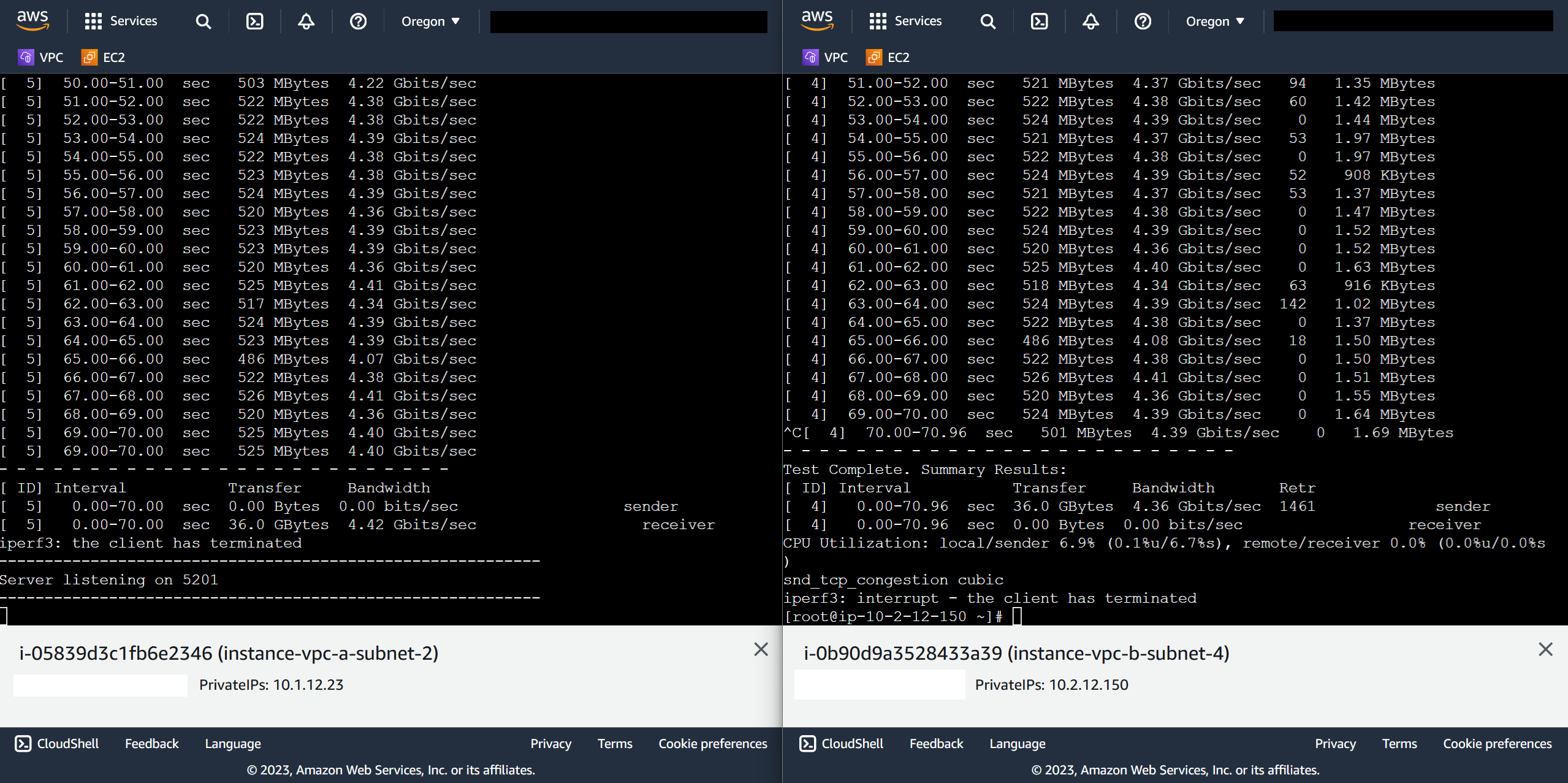  Figure 12: Uninterrupted Traffic Flows over VPC Peering Connection