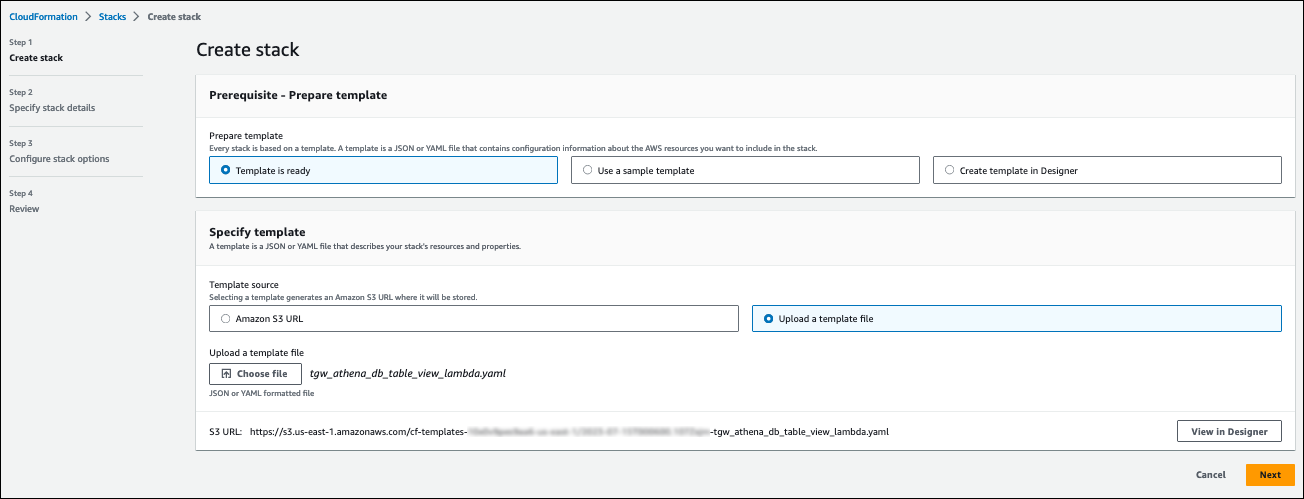 CloudFormation Create Stack