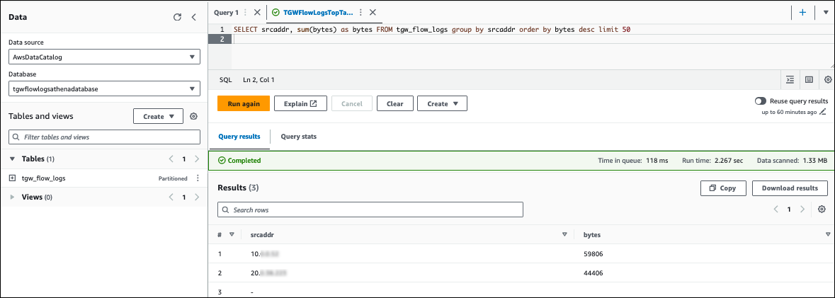 Amazon Athena Saved Queries