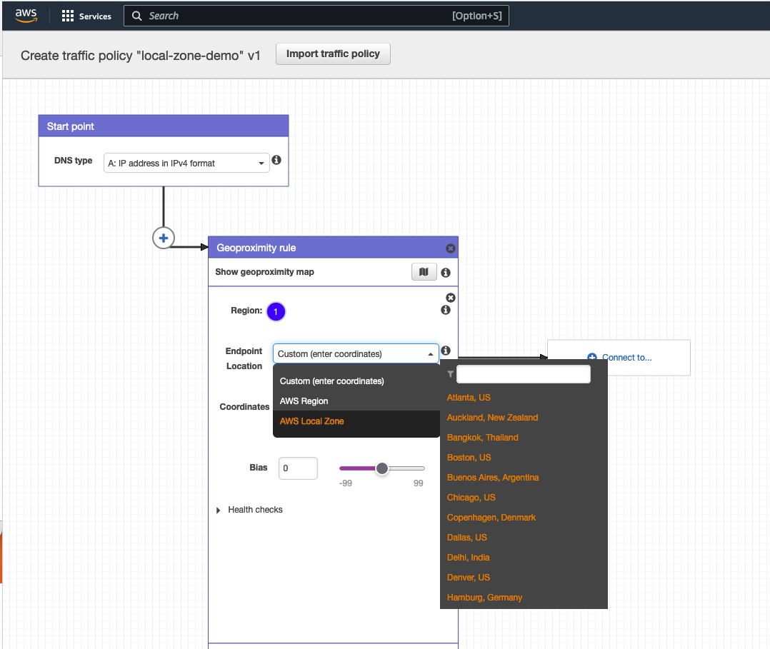 Creating traffic policy in Amazon Route53 Traffic Flow