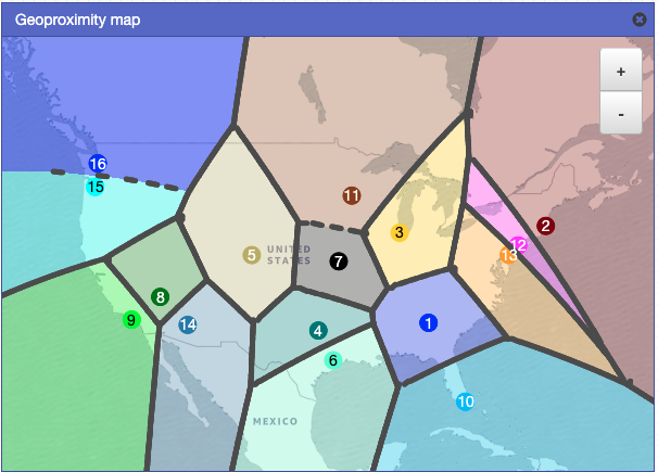 Configuring traffic policy through Geoproximity map using Amazon Route53 Traffic Flow