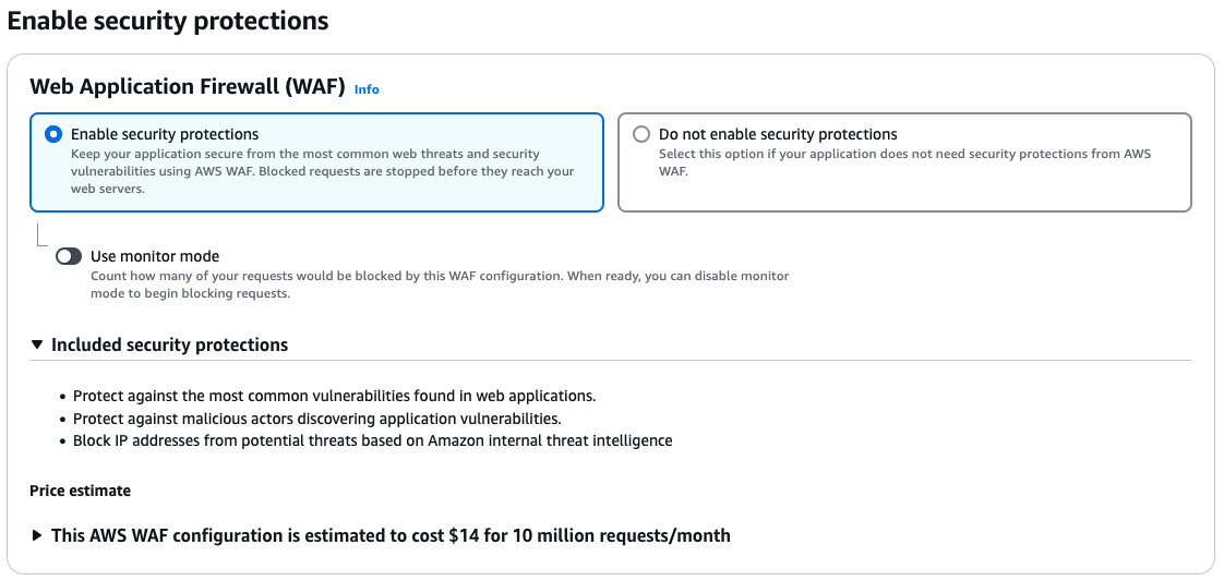 CloudFront SaaS Manager - Enable security protections 