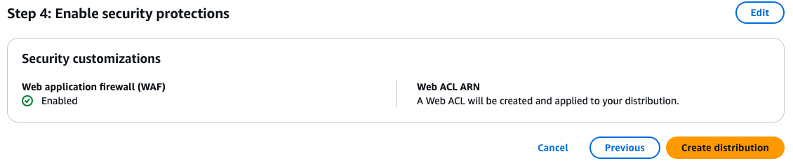 CloudFront SaaS Manager - Create Distribution