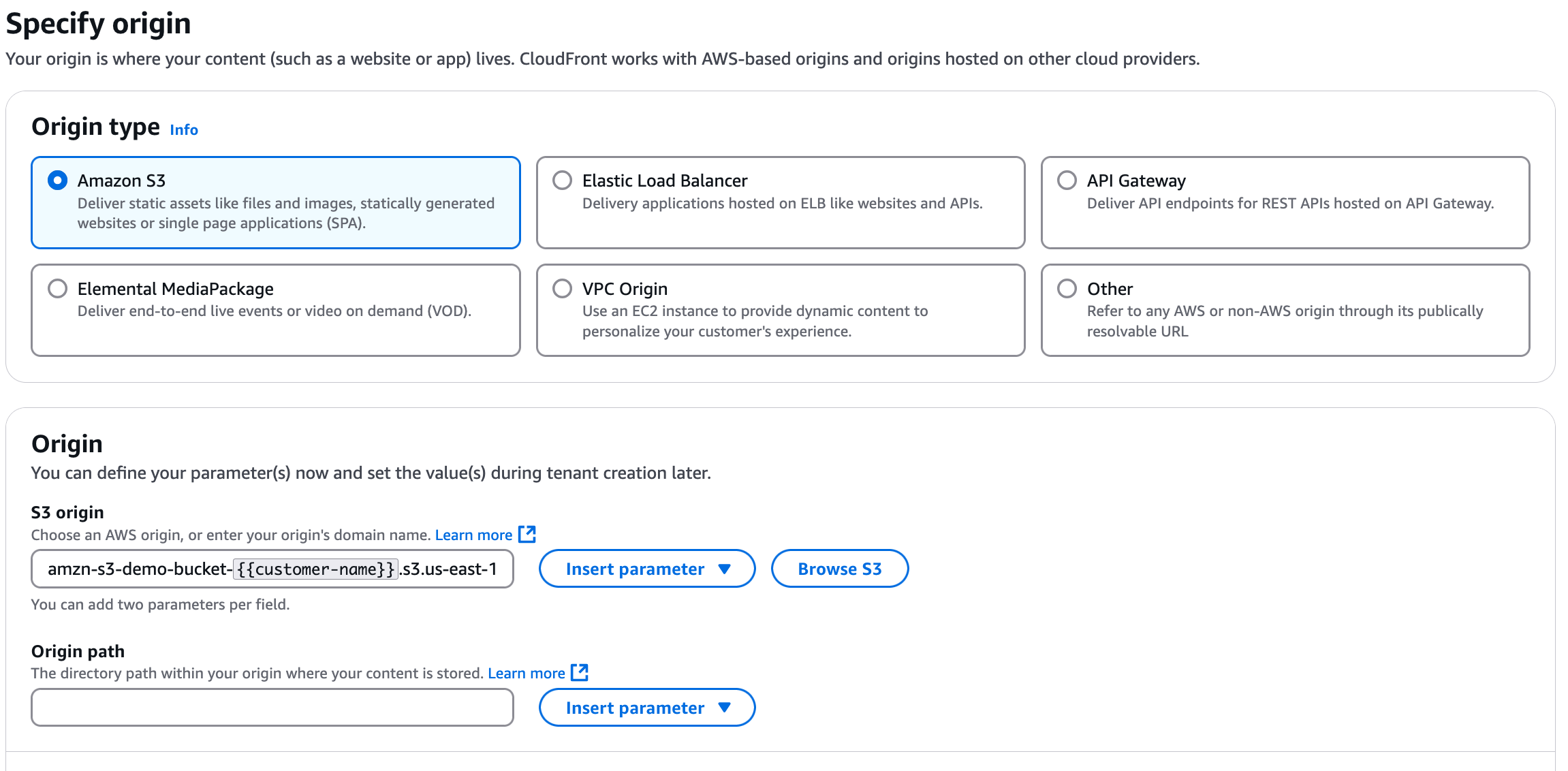CloudFront SaaS Manager - S3 Origin