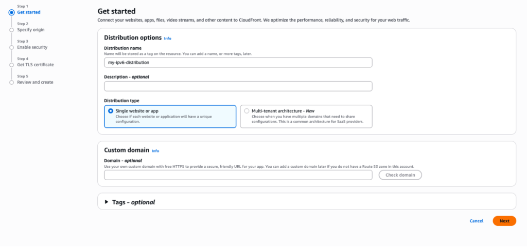 Initialize your CloudFront distribution