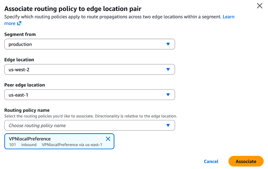 図16:CNE-to-CNE Routing Policy