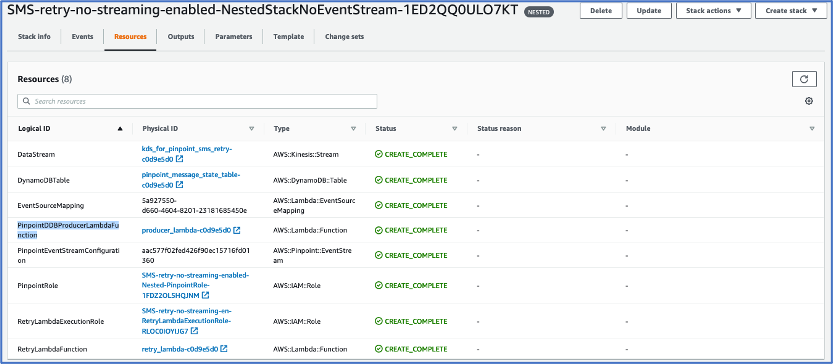 testing SMS retry solution 
