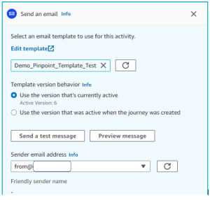 Choose sender email here