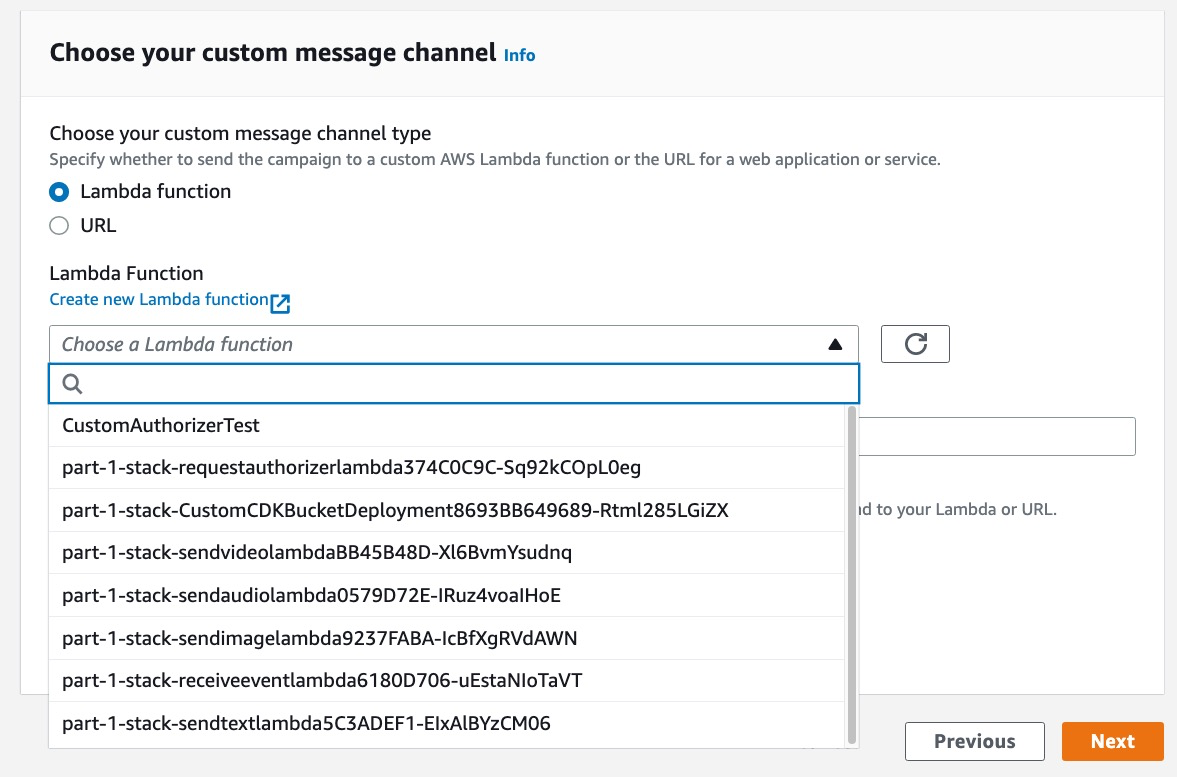 Choose Lambda function