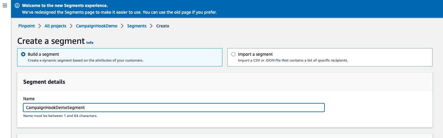 Create a Segment