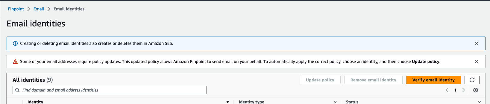 Verify email identity