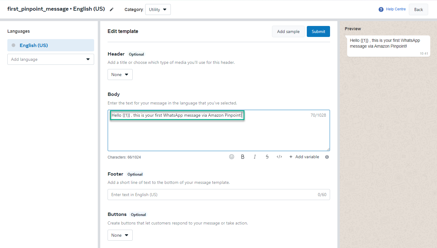 PersonalizedMessageTemplate