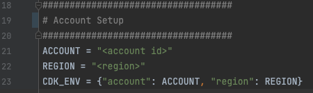 Fig 2: Configuring config.py for account-id and region